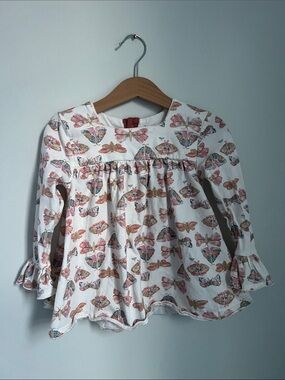 Burt's Bees Baby | Organic Cotton Long-Sleeve Top Multicolor Butterfly Print 24M